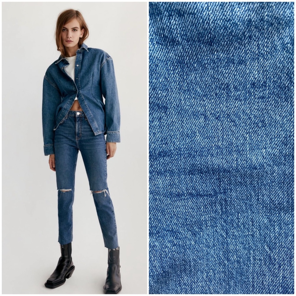 👖🍂HP🍂👖𝗡𝗪𝗧 𝗭𝗮𝗿𝗮 • Slim Fit Hi-Rise Ripped Denim